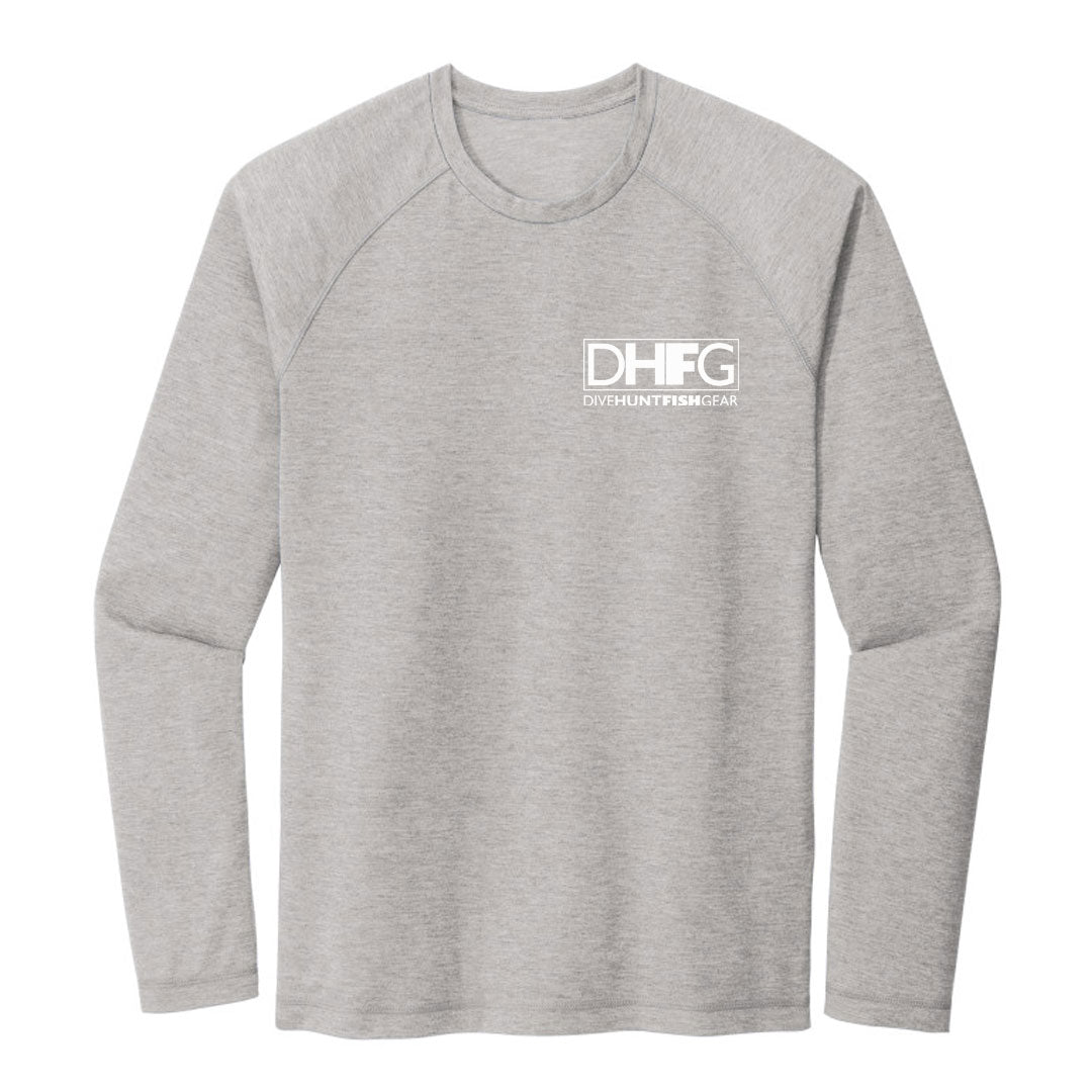 Dive Hunt Fish Distress Long Sleeve Tri-blend T-Shirt
