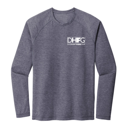 Dive Hunt Fish Framed Long Sleeve Tri-blend T-Shirt